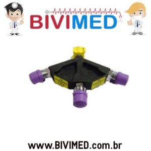 TOMADA TRIPLA EM NYLON PARA AR COMPRIMIDO