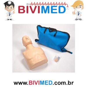 MANEQUIM BÁSICO P/ TREINO DE RCP QUE PERMITE MASSAGEM CARDÍACA
