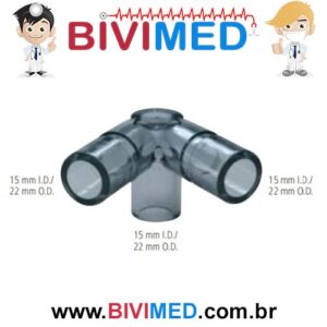 CONECTOR Y ANGULADO 15 INT X 22 EXT