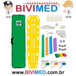KIT CIPA COM PRANCHA DE RESGATE EM POLIETILENO ADULTO BIVIMED
