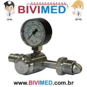 Regulador de Pressão para Cilindro 1 manômetro com 1 saída Nitrogênio