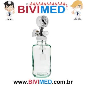ASPIRADOR PARA REDE CANALIZADA VACUÔMETRO 500ML COM FRASCO VIDRO