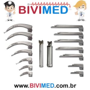 LARINGOSCÓPIO ADULTO DE INOX 10 LÂMINAS