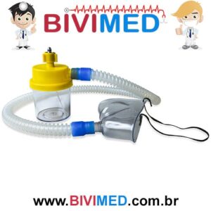 CONJUNTO NEBULIZADOR ADULTO AR COMPRIMIDO COM TRAQUEIA EM PVC