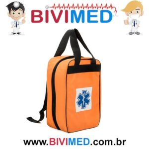 MOCHILA LARANJA P AMPOLAS COM DIVISÓRIAS PLASTICAS