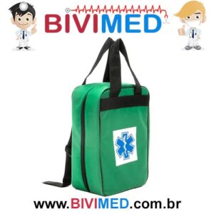 MOCHILA VERDE P AMPOLAS COM DIVISÓRIAS PLASTICAS