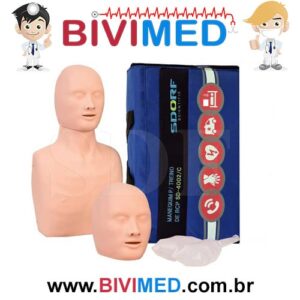 Simulador Torso p/ RCP Mecânico Adulto e Criança