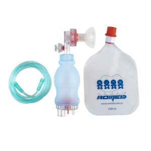 AMBU SILICONE NEONATAL COM RESERVATORIO PVC