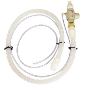 Circuito Para Ventilador Microtak Resgate 920 KTK foi feito em material de silicone. Possui intermediário de 22mm, tubo de silicone corrugado 1,2 m, tubo de silicone transparente, guia para traqueia, válvula peep e válvula direcional. Informações Adicionais: Entrada: intermediário cônico de 22mm Válvula direcional: Saída1: Válvula peep ou aberta (saída ambiente) Saída2: Encaixe do balão/paciente. Dimensão:1,20m Possui 3 presilhas (Guia para Traqueia) para encaixe do tubo de silicone.
